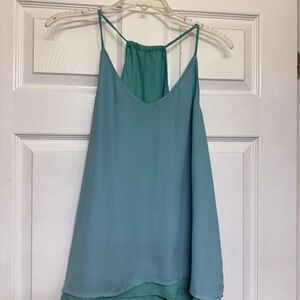 Express Light Teal Layered Spaghetti-Strap Camisole
